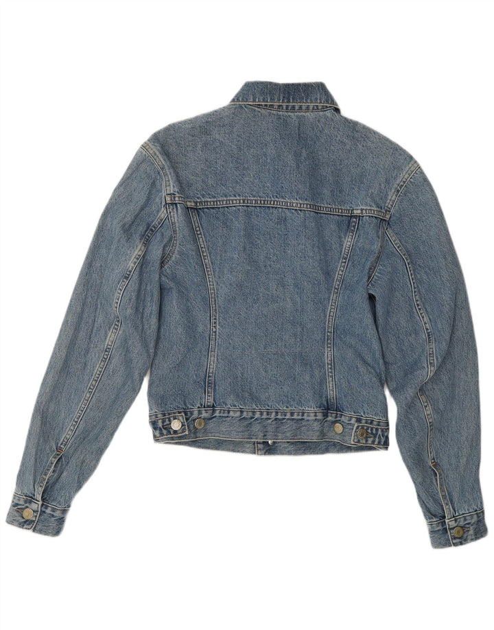 Helmut Lang Dame denimjakke UK 8 Lille Blå Bomuld