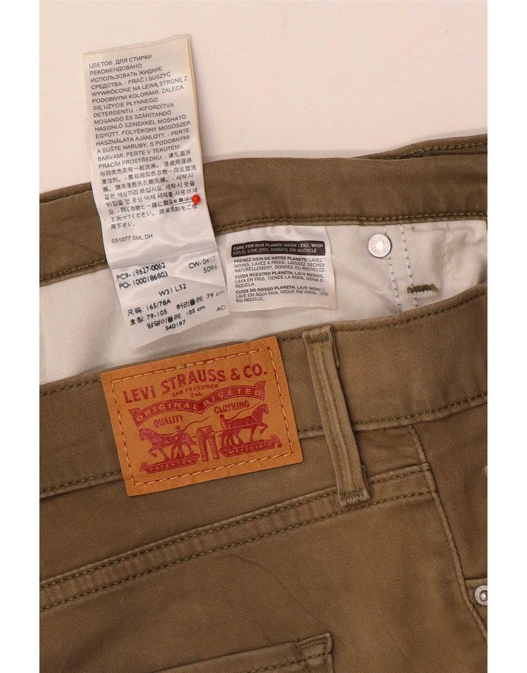 Levi's Herre 312 Shaping Slim Jeans W31 L30 Beige Bomuld