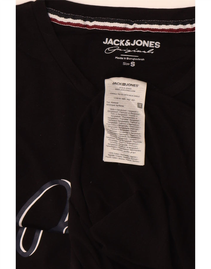 Jack & Jones Herre grafisk T-shirt Top Lille sort bomuld