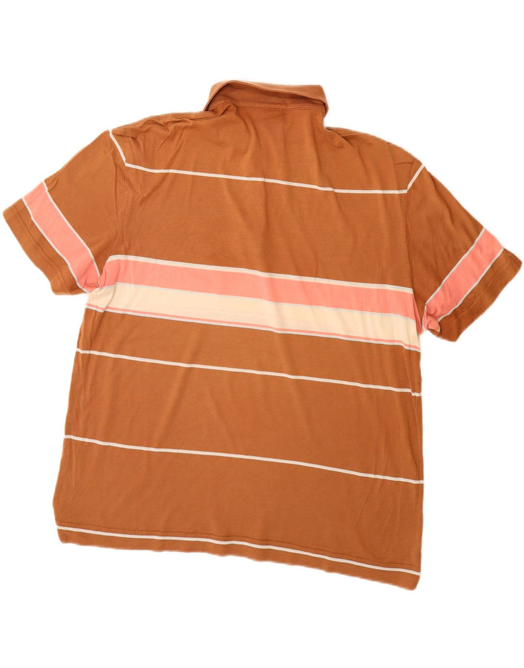 Lacoste herre poloskjorte str. 6 XL brun stribet bomuld