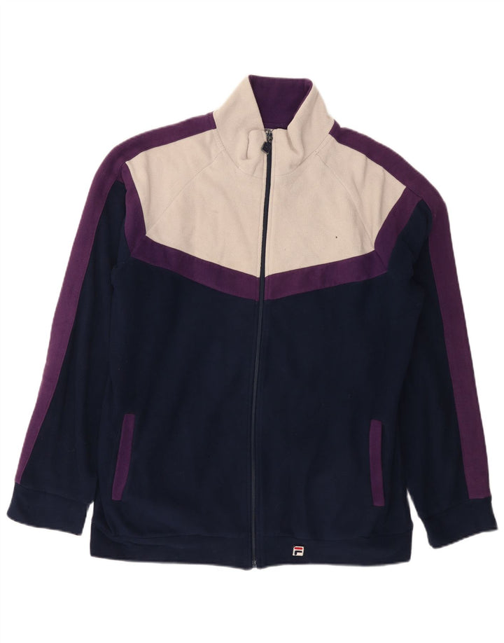 Fila Fleecejakke til mænd UK 40 Large Navy Blue Colourblock