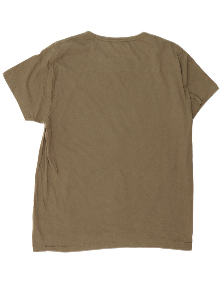 French Connection Herre T-Shirt Top XL Khaki Bomuld