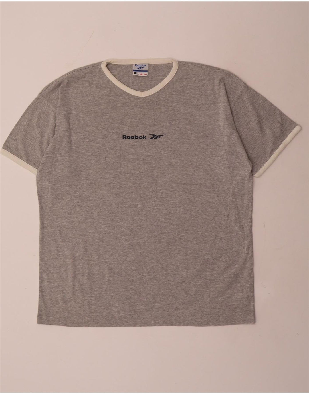 Reebok Herre T-Shirt Top XL Grå Bomuld