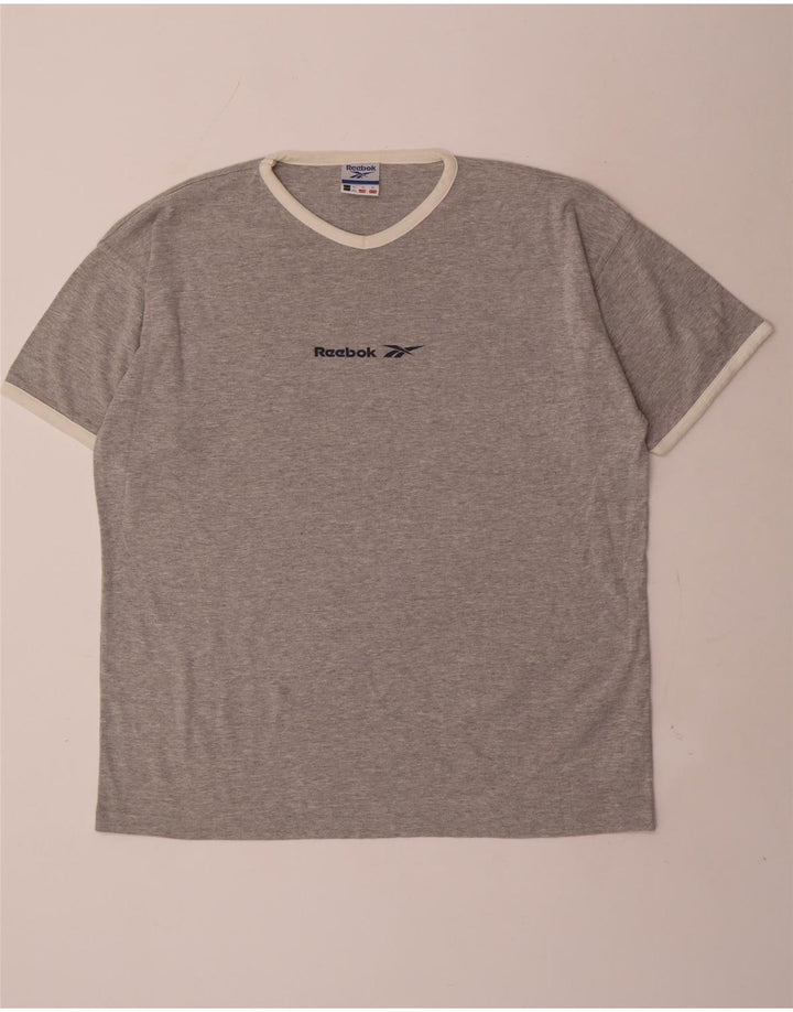 Reebok Herre T-Shirt Top XL Grå Bomuld