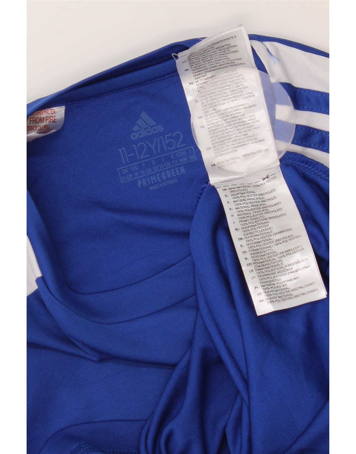 Adidas Boys Aeroready T-Shirt Top 11-12 År Blå Polyester