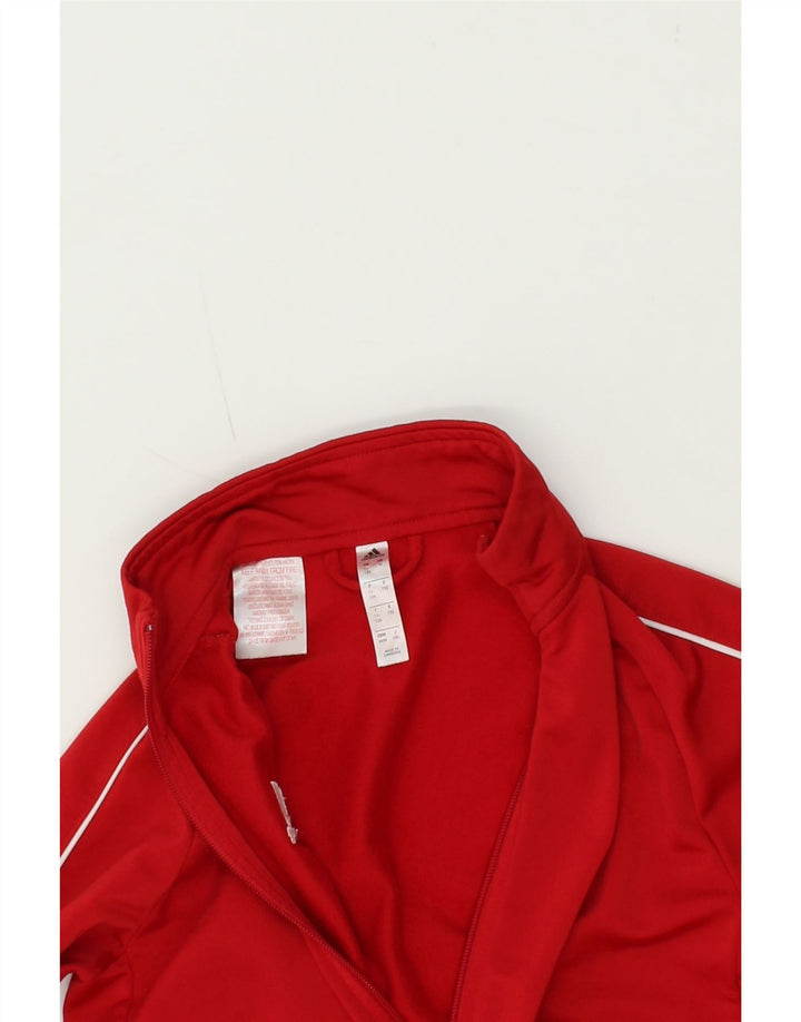 ADIDAS Boys Tracksuit Top Jacket 11-12 Years Red Polyester Vintage Adidas and Second-Hand Adidas from Messina Hembry 