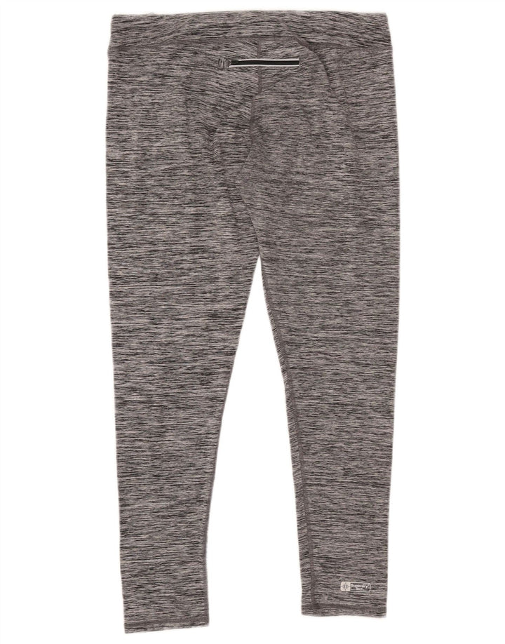 SUPERDRY Grafiske Leggings til kvinder UK 14 Large Grå Flecked Polyester
