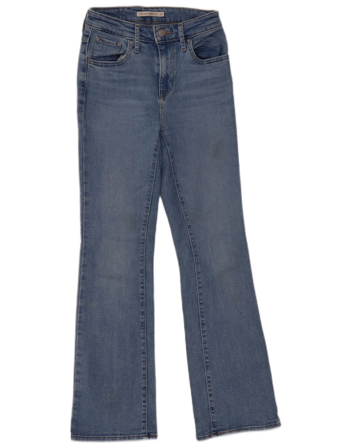 Levi's Dame 725 High Rise Bootcut Jeans W25 L30 Blå Bomuld
