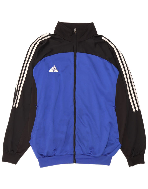 Adidas Træningsdragt til mænd Topjakke UK 46/48 XL Blå Colourblock Polyester