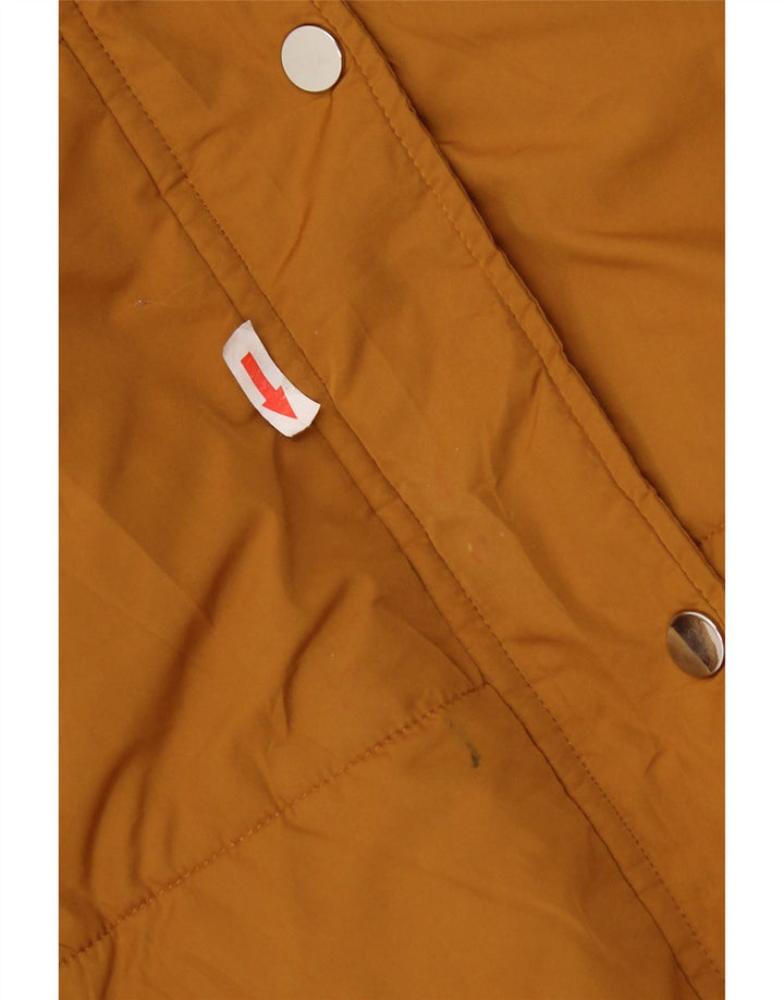Marks & Spencer Polstret hættejakke til kvinder UK 12 Medium Gul Polyester