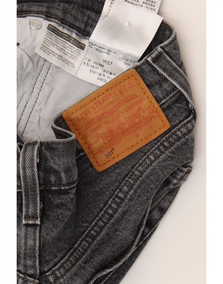 LEVI'S Womens 501 Denim Shorts W27 Small  Grey Cotton Vintage Levi's and Second-Hand Levi's from Messina Hembry 