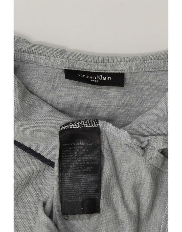 Calvin Klein herre poloskjorte lille grå flækket bomuld