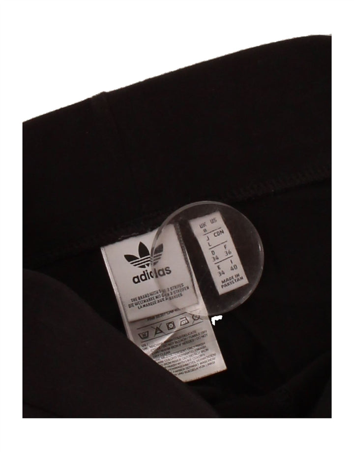 ADIDAS Womens Leggings UK 8 Small Black Cotton Vintage Adidas and Second-Hand Adidas from Messina Hembry 