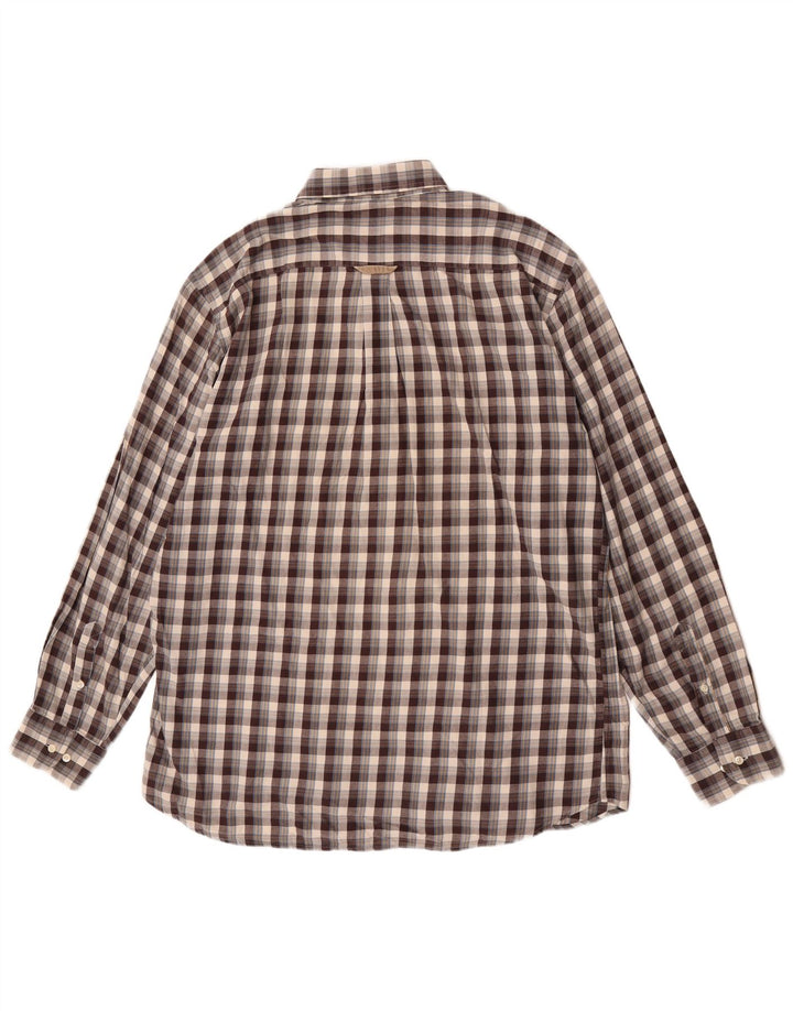 Barbour Herre Flanelskjorte Stor brun ternet bomuld