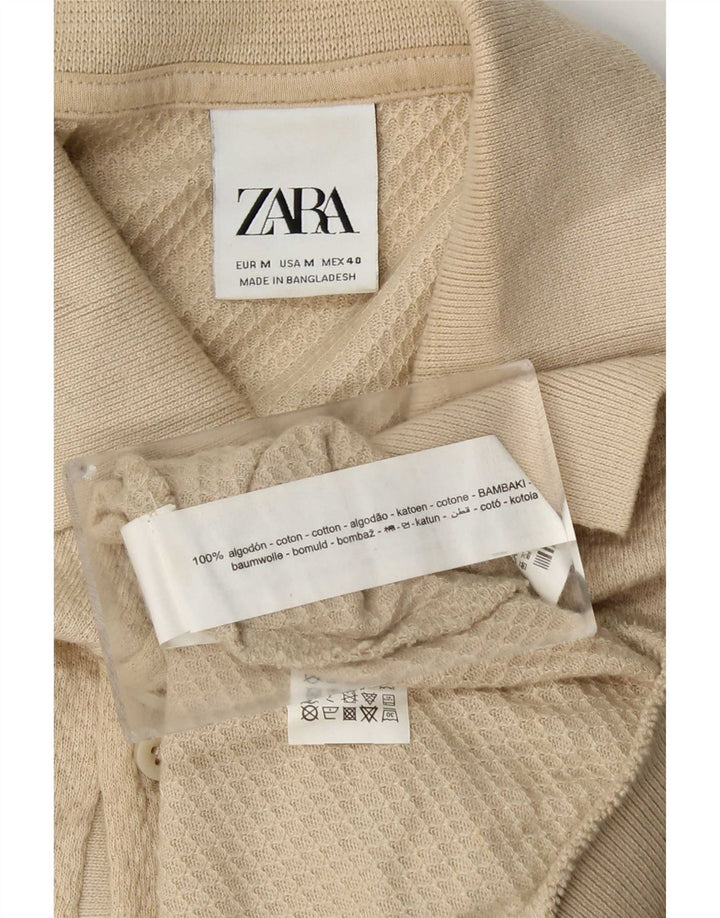 Zara Poloskjorte til mænd Medium Beige Bomuld