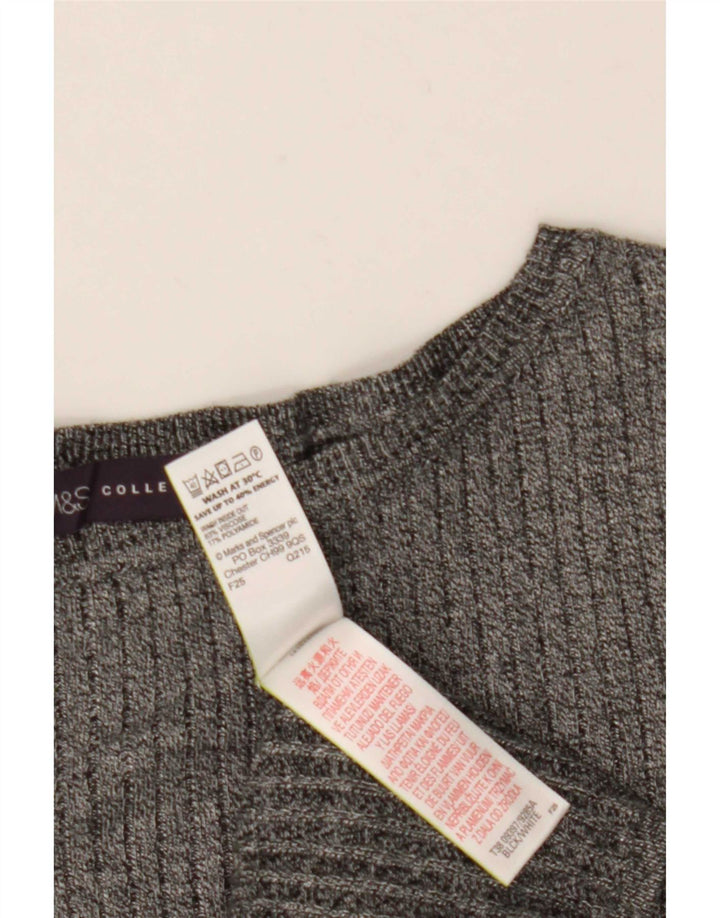 Marks & Spencer Damebluse Top UK 14 Medium Grey Viscose