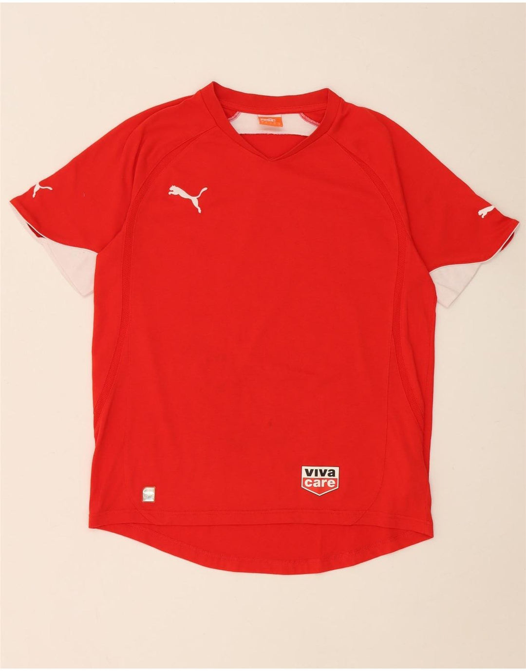Puma Herre T-shirt Top Medium Rød Colourblock Polyester