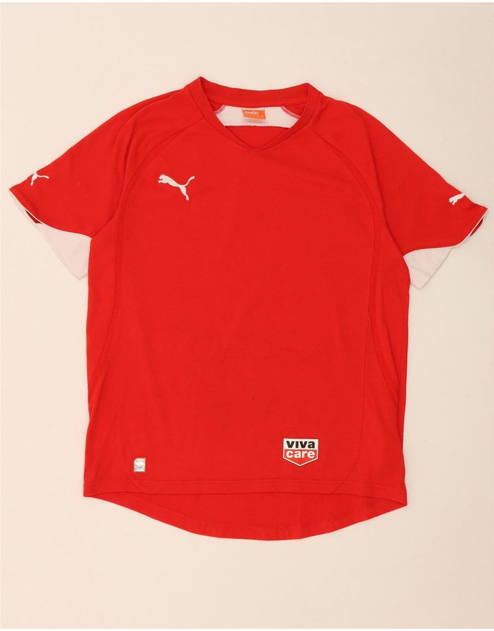 Puma Herre T-shirt Top Medium Rød Colourblock Polyester