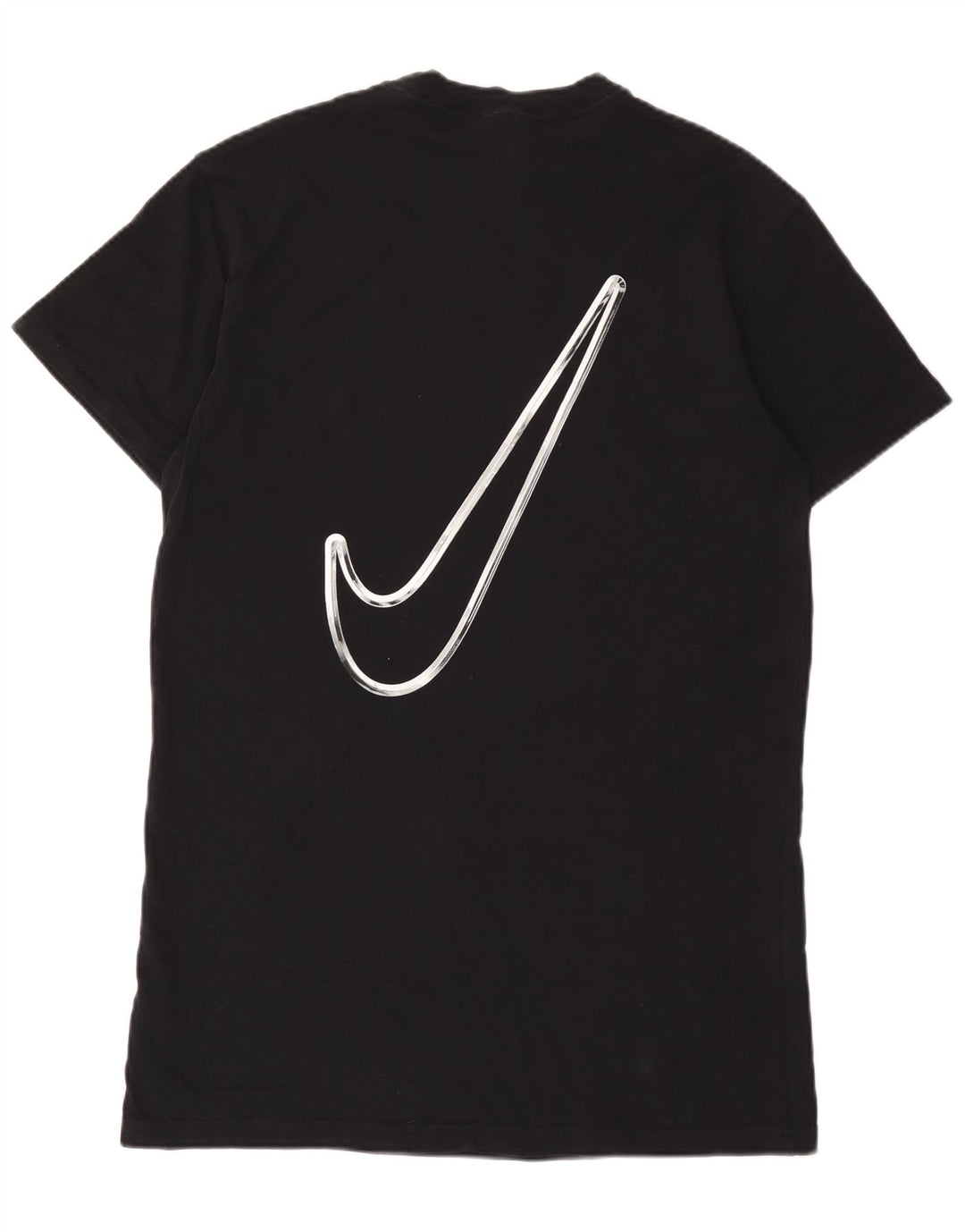Nike Herre Swoosh Grafisk T-shirt Top Medium Sort Bomuld