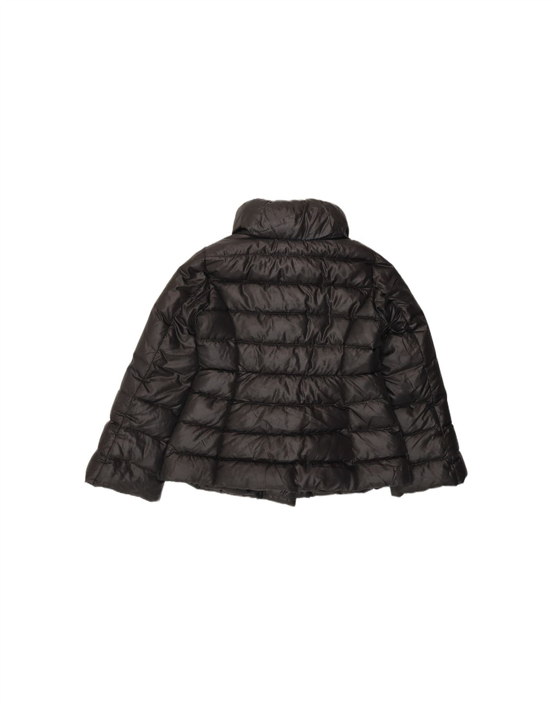 BENETTON Womens Double Breasted Padded Jacket IT 48 Large Black Polyester