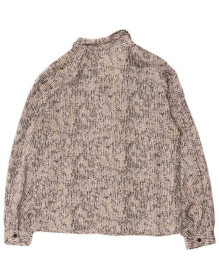 Topshop Dame Oversized skjortebluse UK 6 XS Multifarvet Plettet