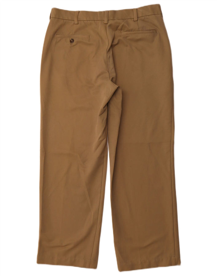 IZOD Straight Suit Bukser til mænd W34 L30 Beige Polyester