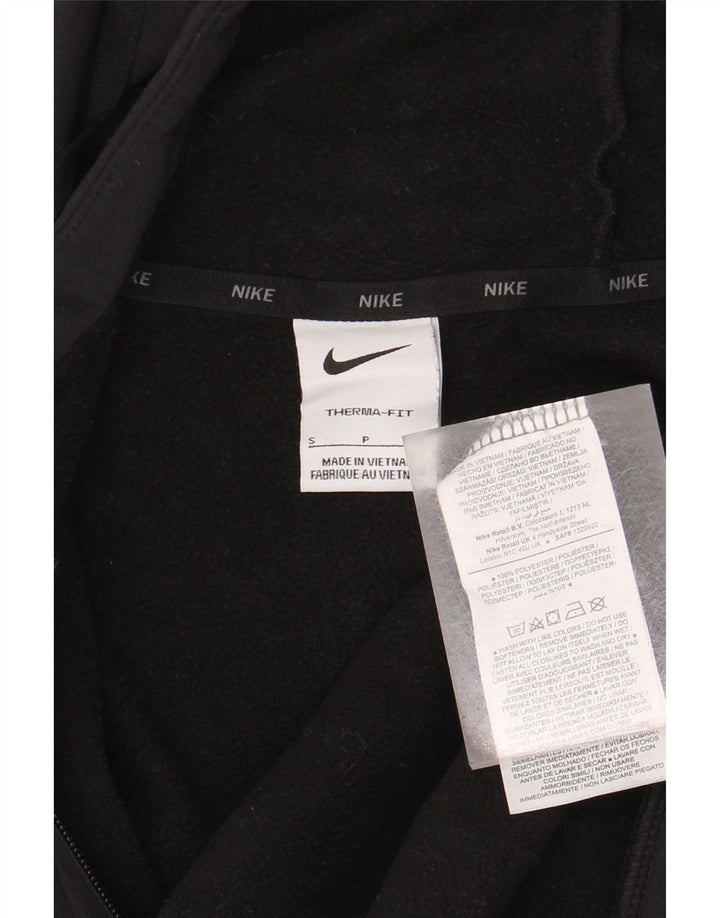NIKE Mens Therma-Fit Zip Hoodie Sweater Small Black Polyester