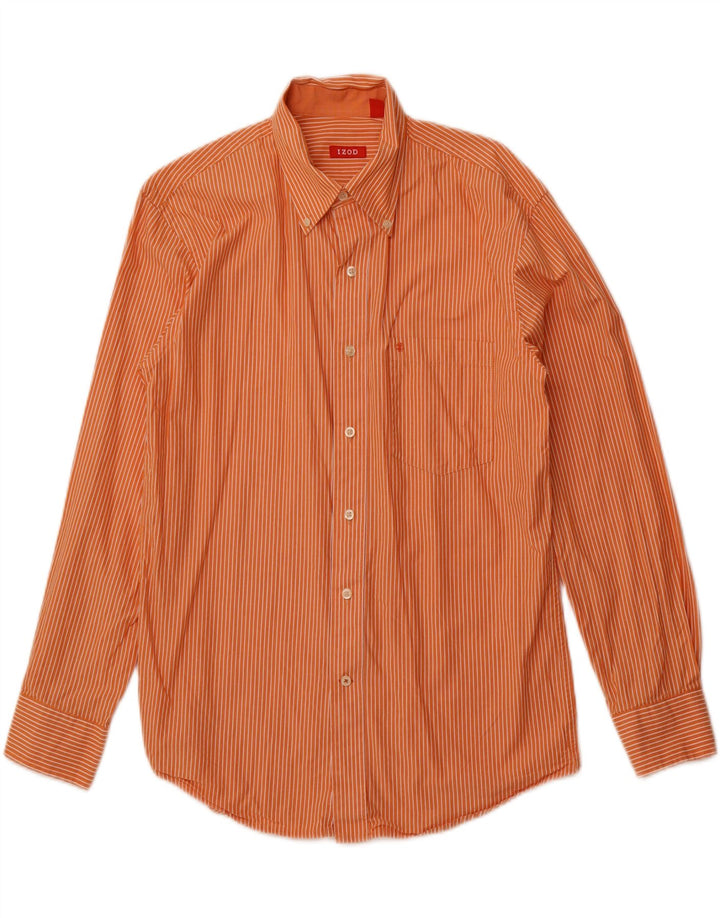 Izod Herreskjorte Medium Orange Nålestribe