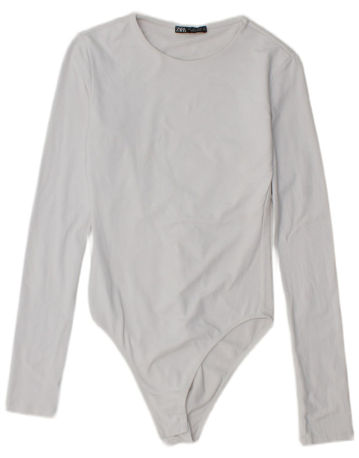 Zara Womens Bodysuit UK 8 Small White