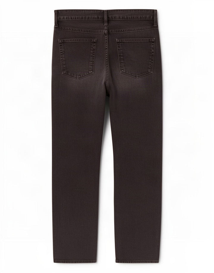 Marks & Spencer Herre Regular Straight Jeans W34 L29 Sort Bomuld