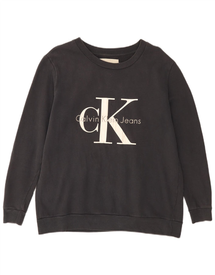 CALVIN KLEIN JEANS Grafisk sweatshirt til mænd, lille sort