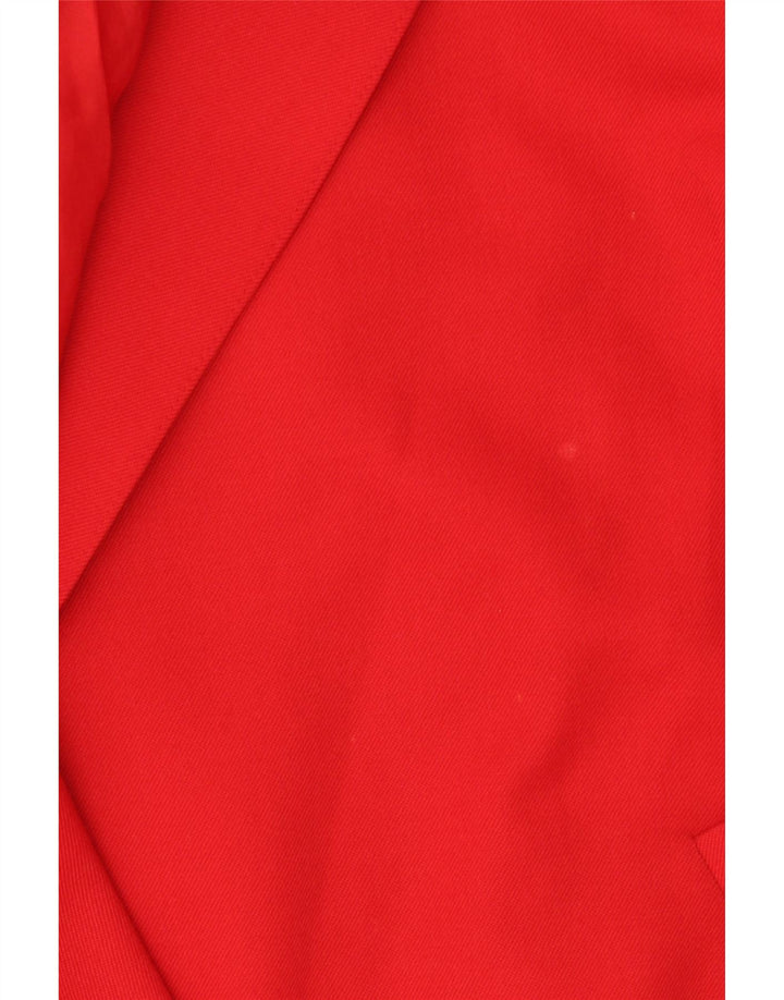 Vintage Dame Crop Dobbeltradet Blazer Jacket IT 44 Medium Rød