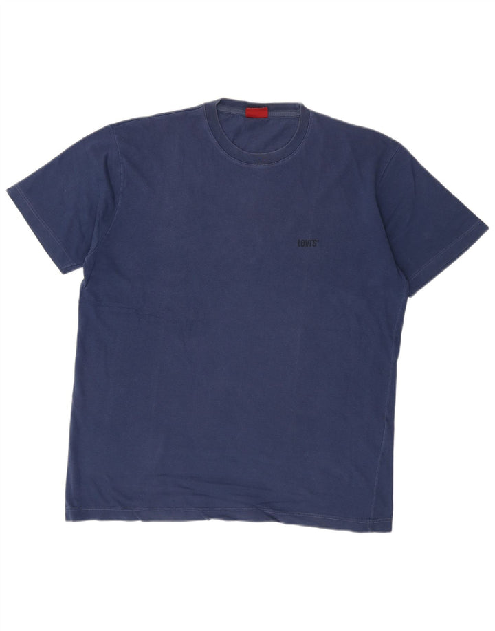 LEVI'S Herre T-Shirt Top Stor Blå Bomuld