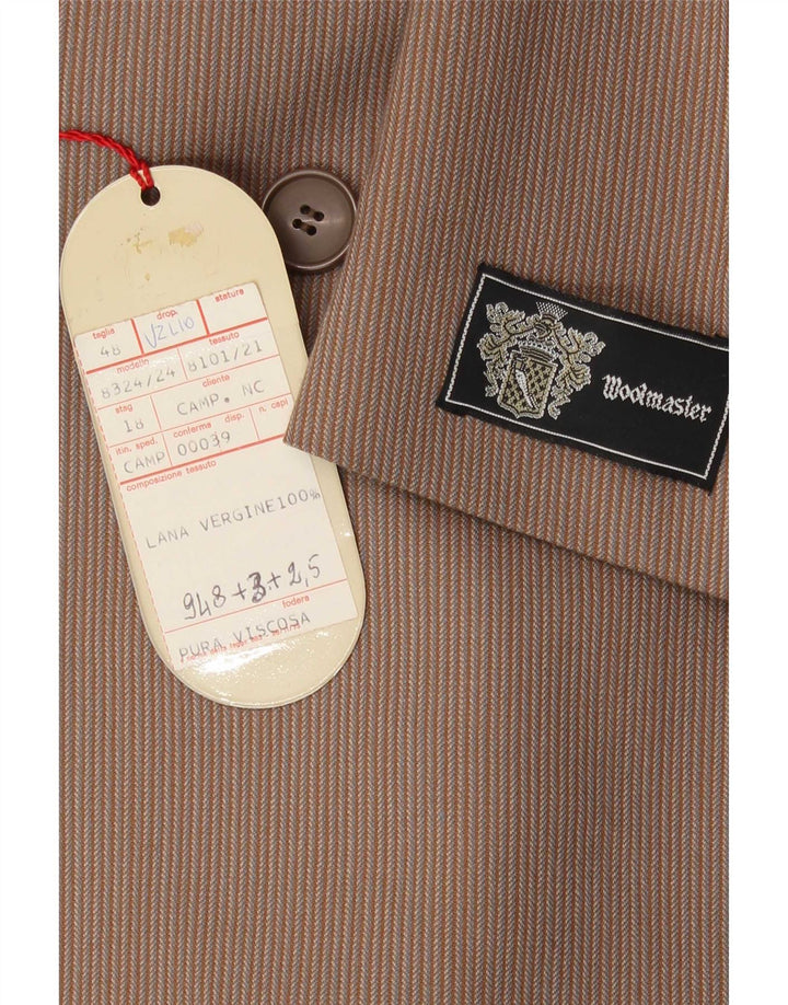 Vintage Herre 2-delt jakkesæt IT 48 Medium W30 L32 Brun nålestribe