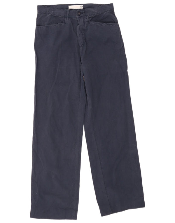 Sergio Tacchini Mens Straight Casual Trousers W30 L30 Navy Blue
