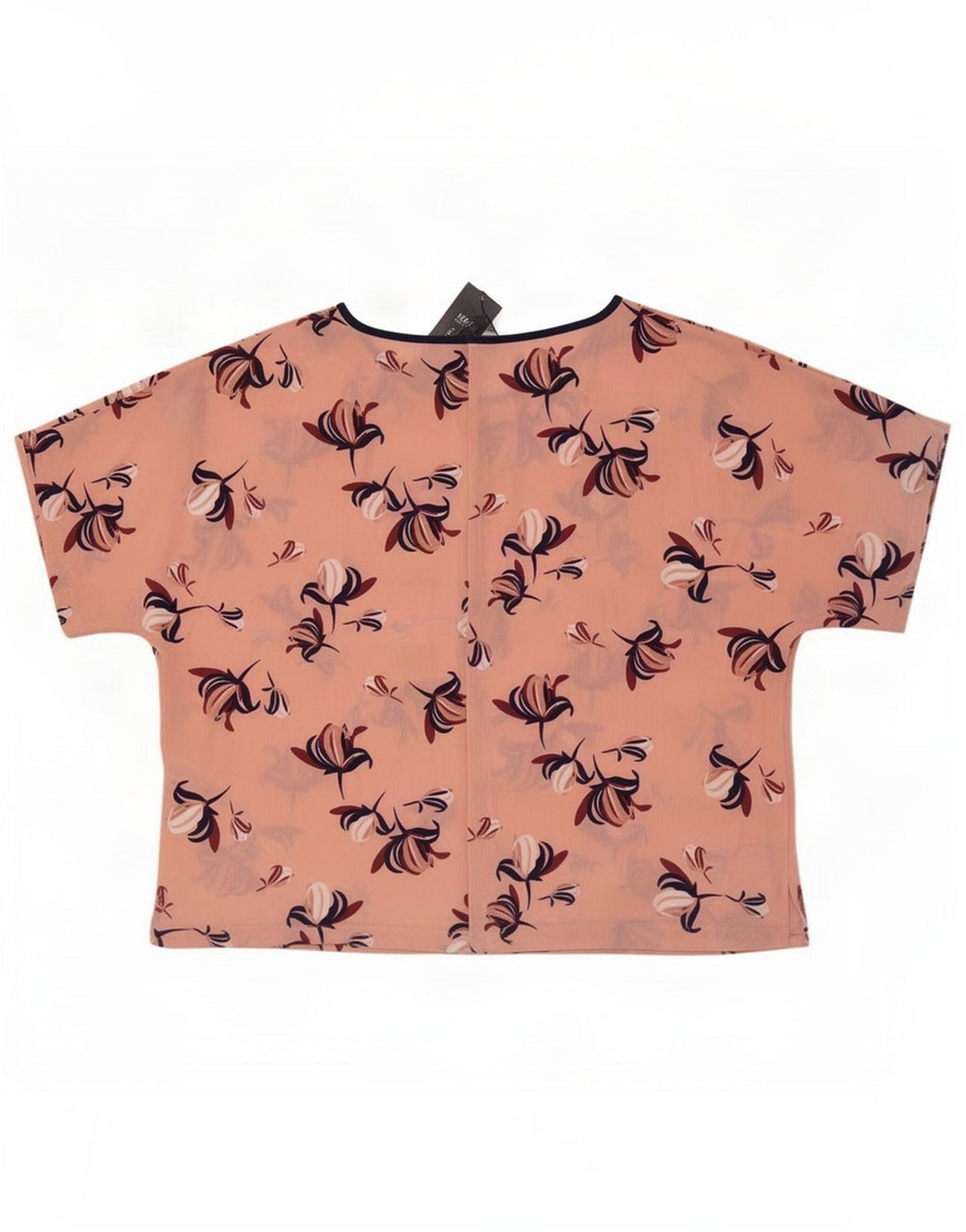Marks & Spencer Damebluse Top UK 16 Large Pink Floral Polyester