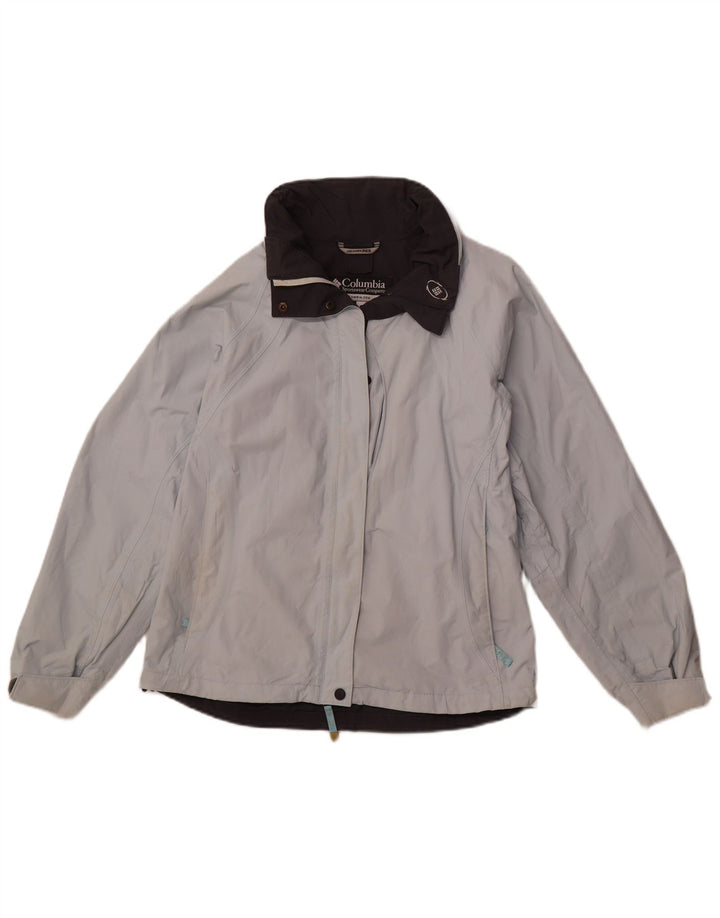 COLUMBIA Vindjakke med hætte til kvinder UK 14 Medium Blue Nylon Sports