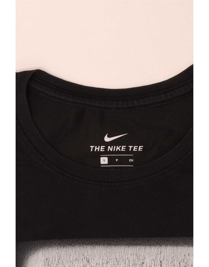 Nike Herre Dri Fit grafisk T-shirt top lille sort bomuld