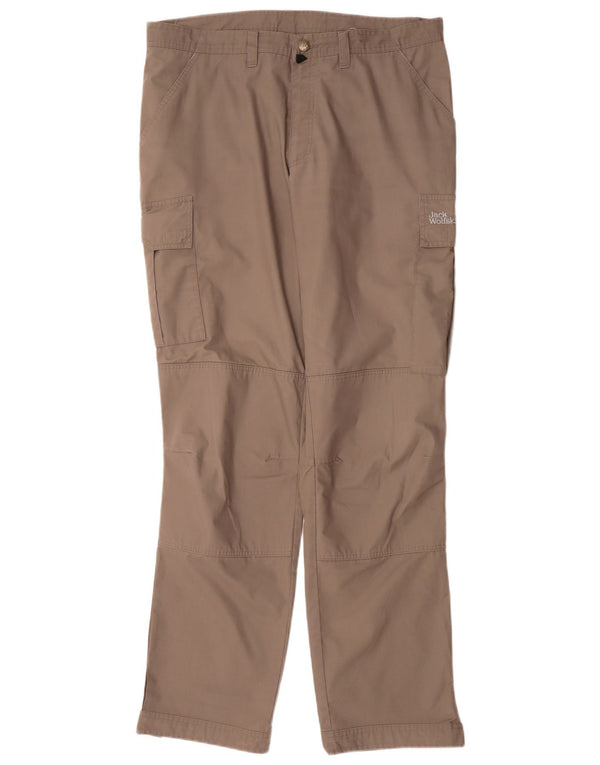 Jack Wolfskin Mens Straight Cargo Windbreaker Trousers W36 L35 Beige
