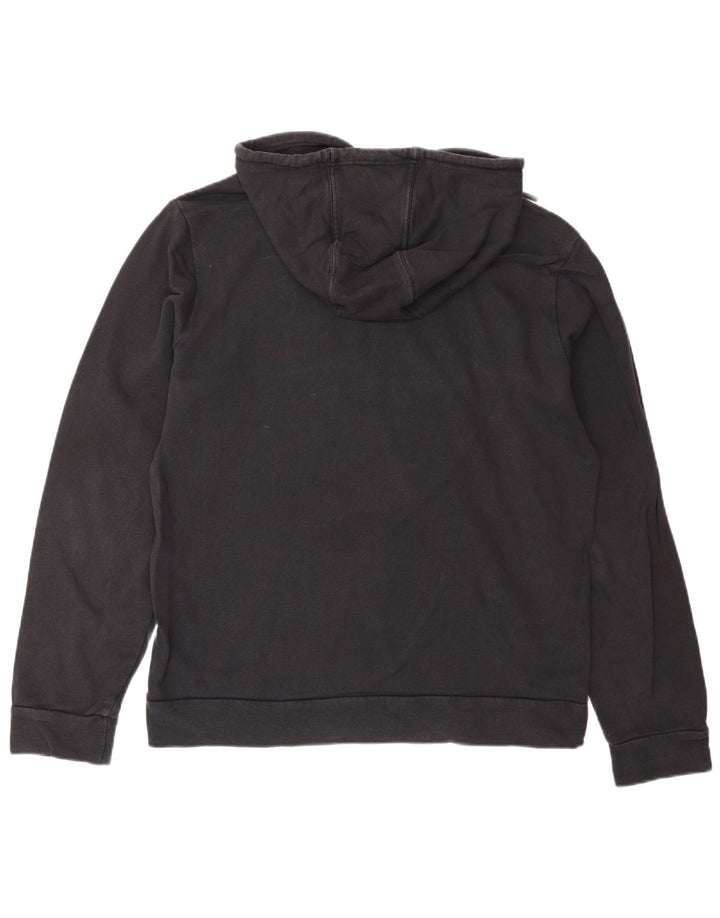 CALVIN KLEIN Mens Graphic Hoodie Jumper Medium Black Cotton