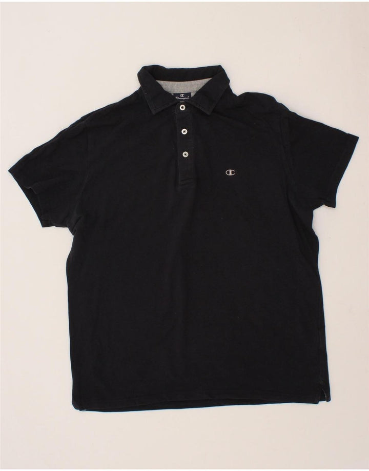 CHAMPION Mens Polo Shirt Large Black Vintage Champion and Second-Hand Champion from Messina Hembry 