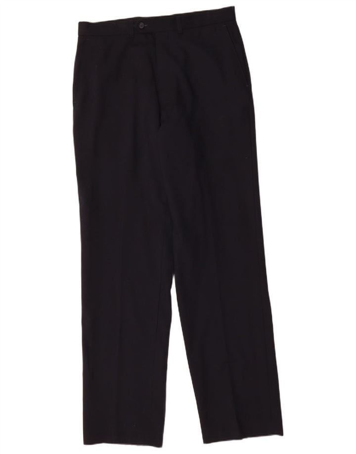 Marks & Spencer Straight Casual Bukser til mænd W32 L33 Marineblå Uld