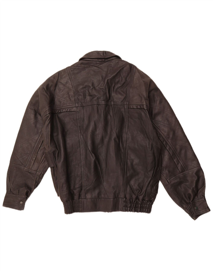 VINTAGE Læderjakke til mænd EU 46 Lille sort læder