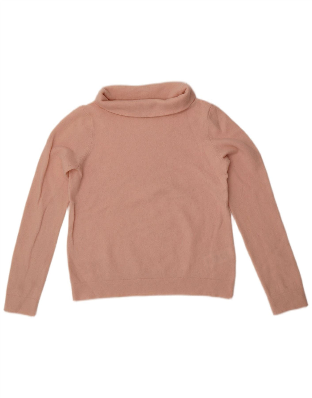Hobbs Dame Crop Roll Neck Jumper Sweater UK 10 Small Pink Wool