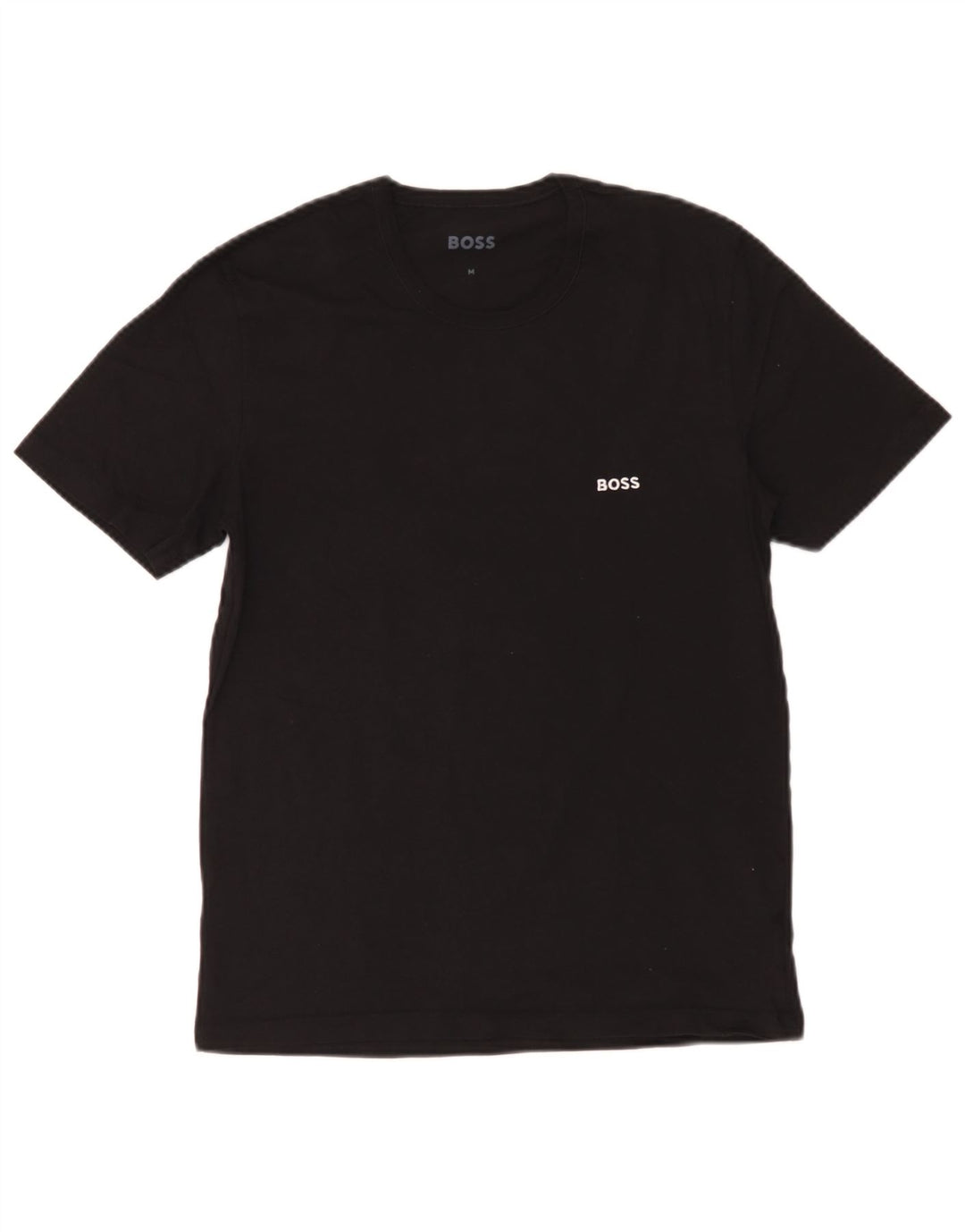 Hugo Boss Herre T-Shirt Top Medium Sort Bomuld