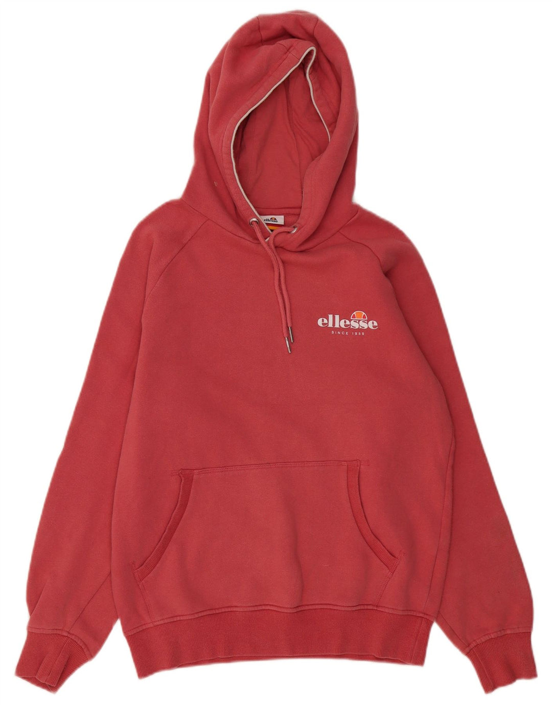 Ellesse Herre Grafisk Hoodie Jumper Medium Rød Bomuld