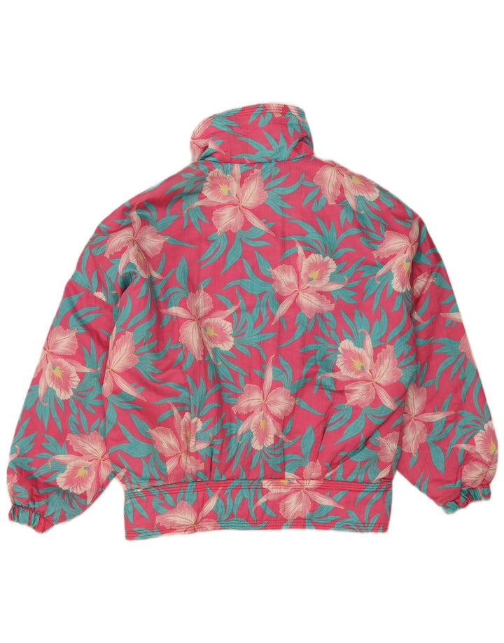 Peralp Dame vindtæt Oversized Skijakke IT 38 XS Pink Floral Polyester
