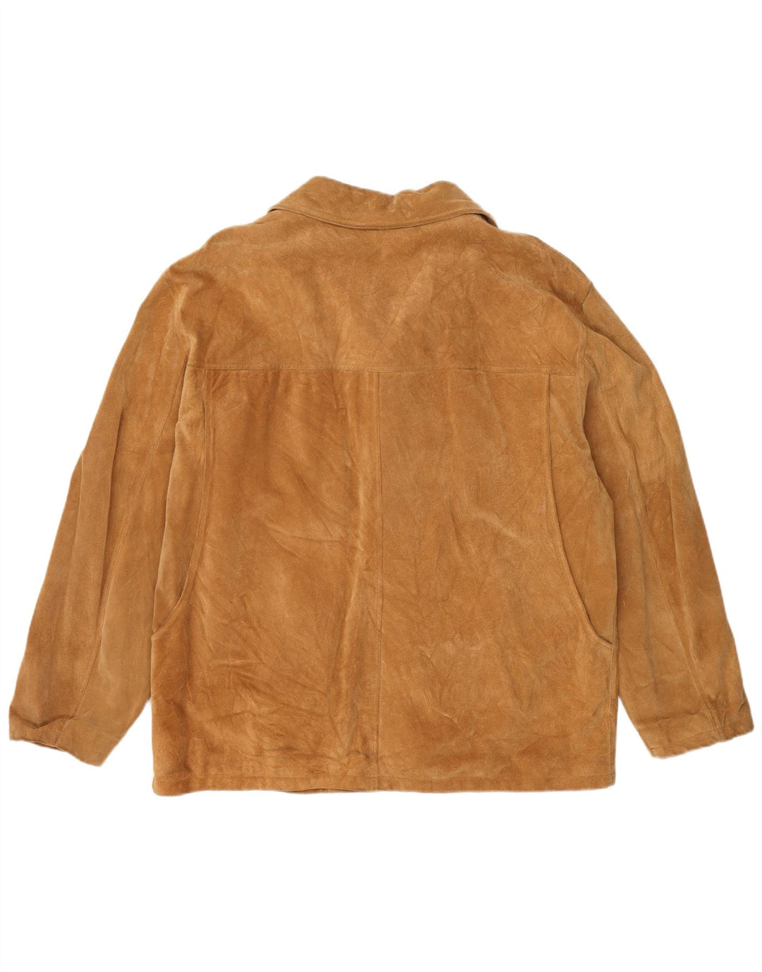 Vintage dame ruskindsjakke IT 48 XL beige læder