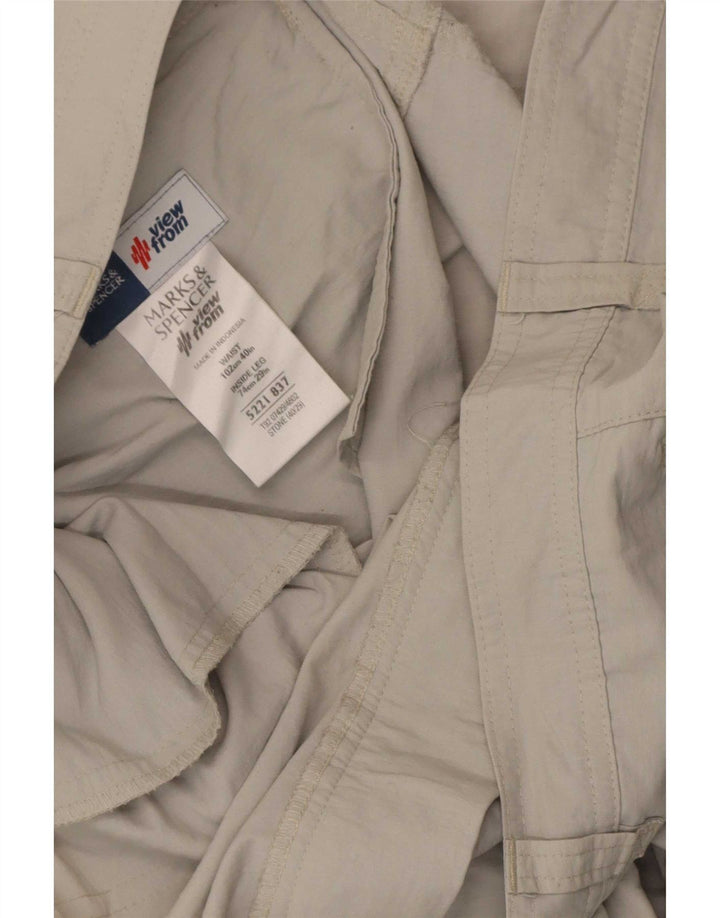 Marks & Spencer Straight Cargo-bukser til kvinder W40 L29 Grå polyamid