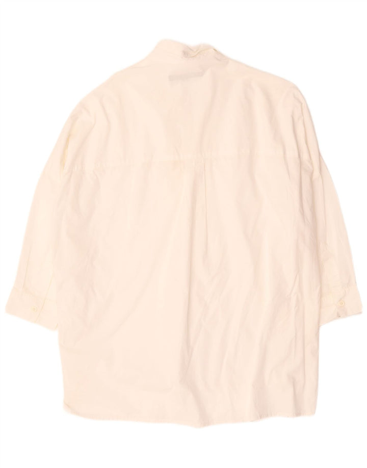 French Connection Dame 3/4-ærmet Pullover Shirt UK 16 Large White